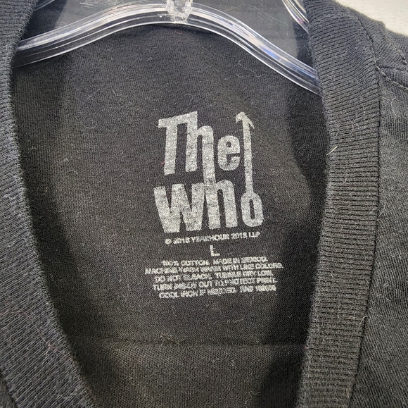The Who Mens Black Vintage Tour Graphic Tee Shirt Band Image Short Sleeve, sz LG - Picture 2 of 7